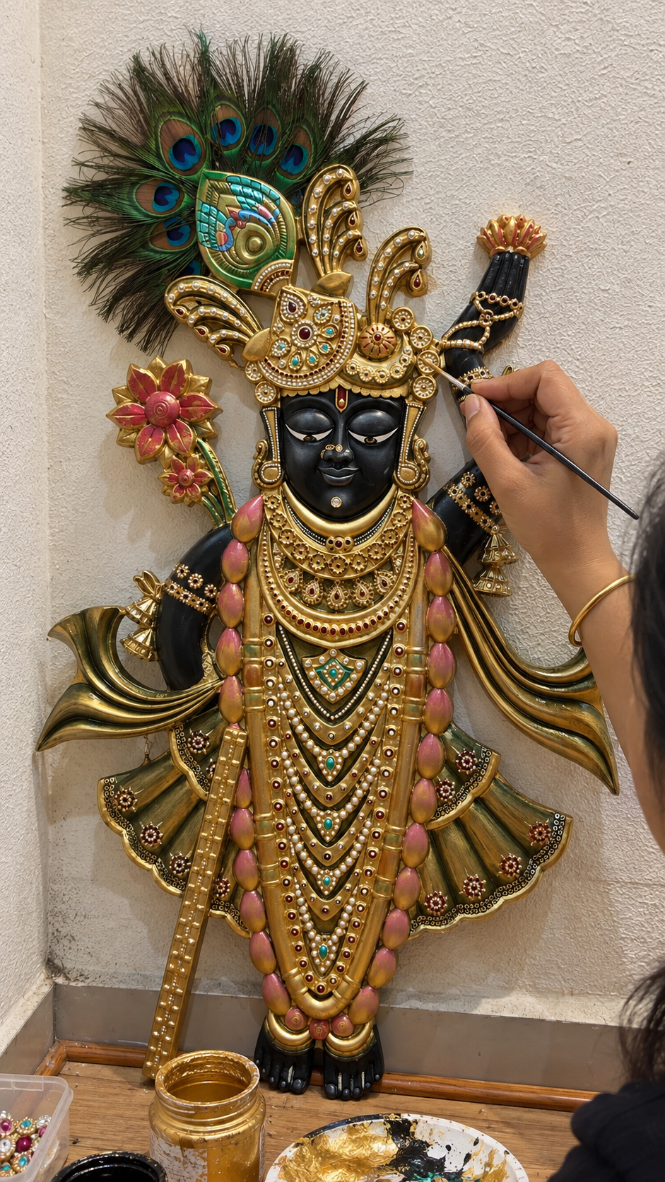 Shreenathji Full Swaroop Antique Shringar